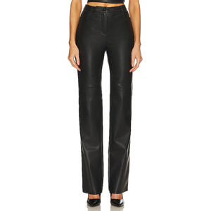 Cultnaked 'Killa' Black Faux Leather & Fur Trousers Size XXS - NWT